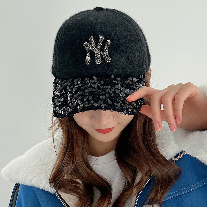 Hat Ladies winter Korean fashion baseball cap casual versatile autumn and Winter Youth rabbit hair duck tongue hat