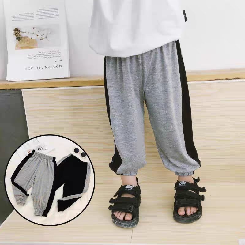 Children's new 2020 cotton Korean version of boys and girls thin knickerbockers Harlem pants