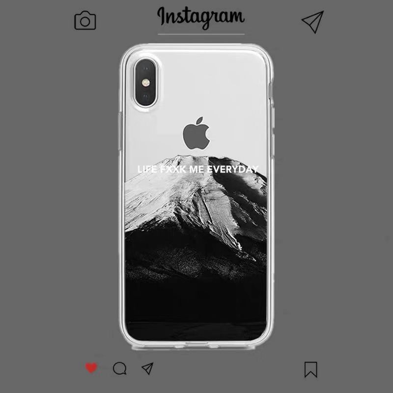 Fujiyama iPhone x case 11pro apple xsmax transparent 6S soft 7p female 8plus net red XR silicone