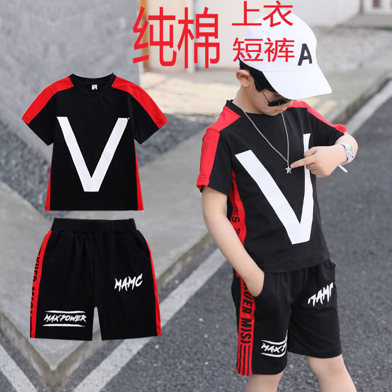 Children's wear men's spring and autumn Summer Cotton 2020 new 3 children's 4 Korean version 5 Sports 6 fashionable 9-10 years old suit