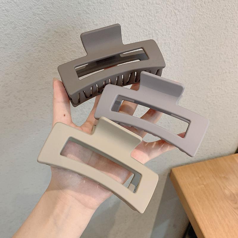 Korean ins hair grab square clip headgear back head simple temperament large clip bath shark clip