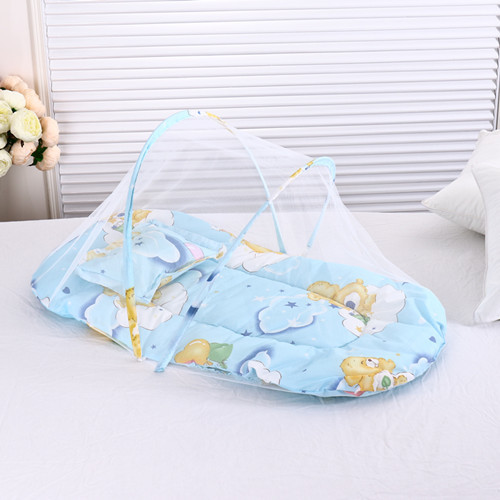 Summer baby folding cradle mosquito net bed middle bed baby need not install bottom crib mosquito net cover 0-1 years old