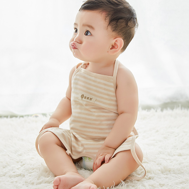 [2 Pack] baby cotton belly pocket summer baby pajamas newborn children leg pocket men's and women's belly circumference