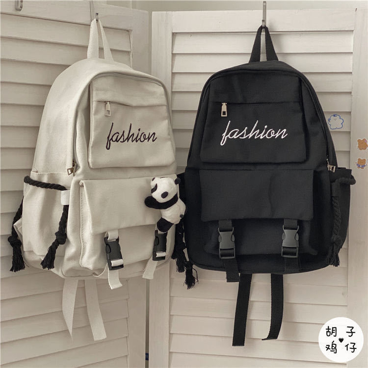 Japanese Harajuku dark girl schoolbag Korean style retro tooling backpack Canvas Backpack man