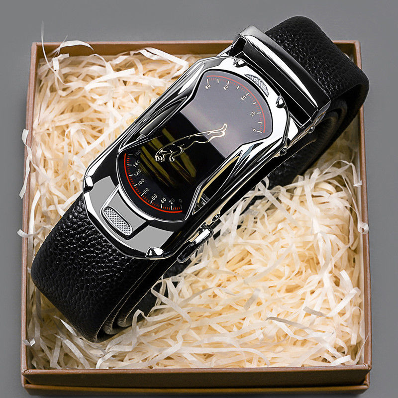 Paul leather belt men's leather top layer pure leather automatic buckle men's belt