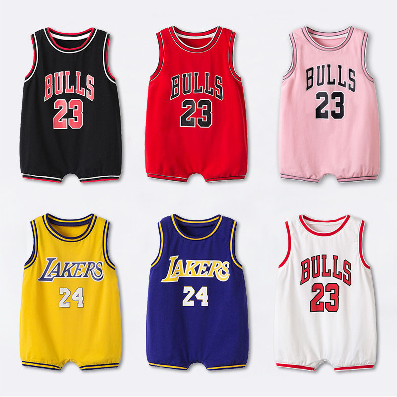 BABY BODYSUIT summer sleeveless baby vest ha Yi summer baby basketball suit neonatal sportswear climbing suit