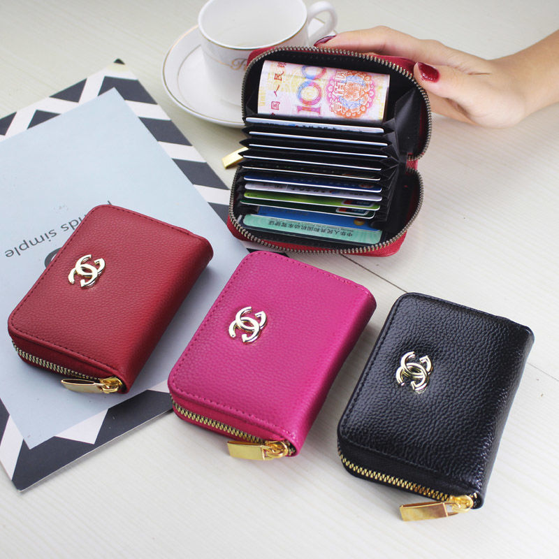 New zipper card bag women's organ card bag multi-functional men's small purse women's wallet driver's license card cover