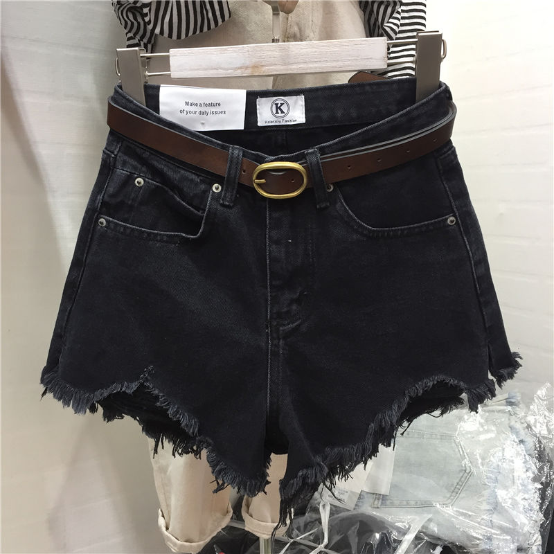 High waisted summer denim panty with slim waist