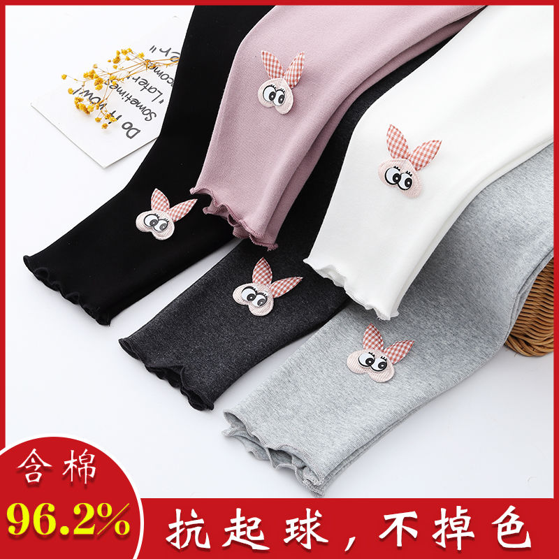 Autumn and winter Plush children's wear girl's cotton Leggings children's pants little girl's trousers