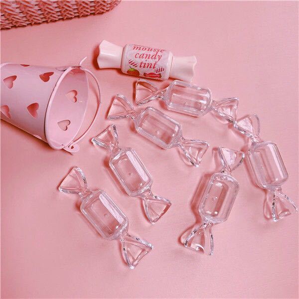Cute Girl Heart Transparent Candy Storage Box Mini Going Out Portable Small Jewelry Earrings Medicine Storage Box