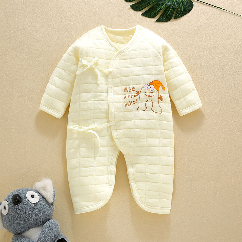 Newborn one piece clothes spring autumn baby clothes 0-3 months pure cotton crawling clothes for boys and girls hip suits and monk clothes 1