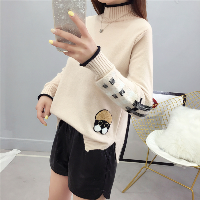 Korean version of new high neck sweater in autumn and winter