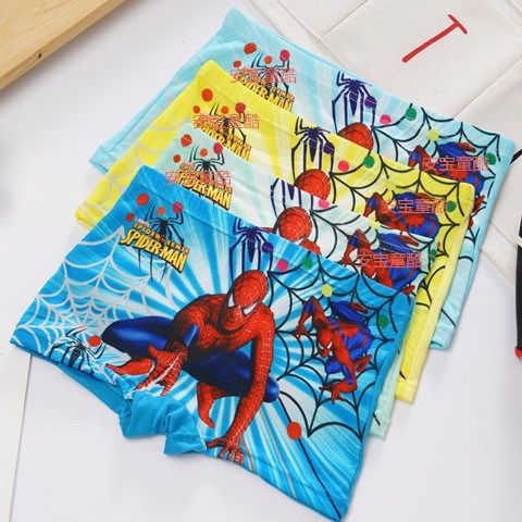 Children's underpants boys' and girls' underpants baby children's clothes students' boys' and girls' boxed underpants shorts Spiderman