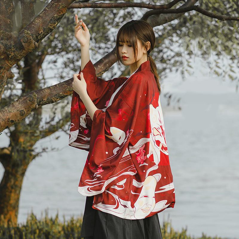 Thousand-faced Japanese haori and Japanese-style versatile models for men and women, versatile cardigans, kimonos, robes, thin coats, Hanfu sun protection clothes
