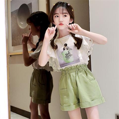 Girls' suit 2020 new style fashionable children's clothing children's net red summer clothes