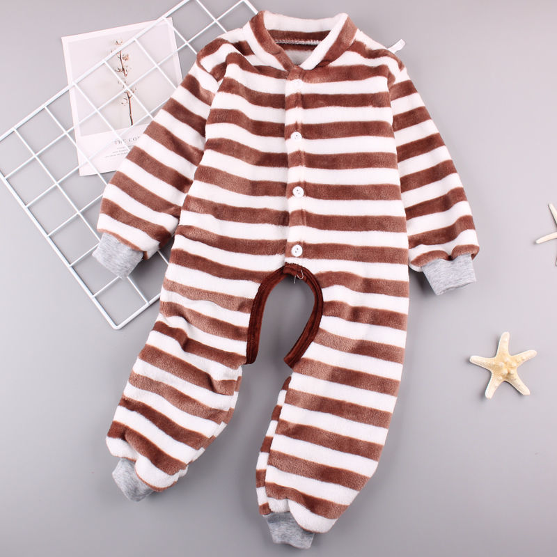 Flannel children's one-piece garment thickened in autumn and winter