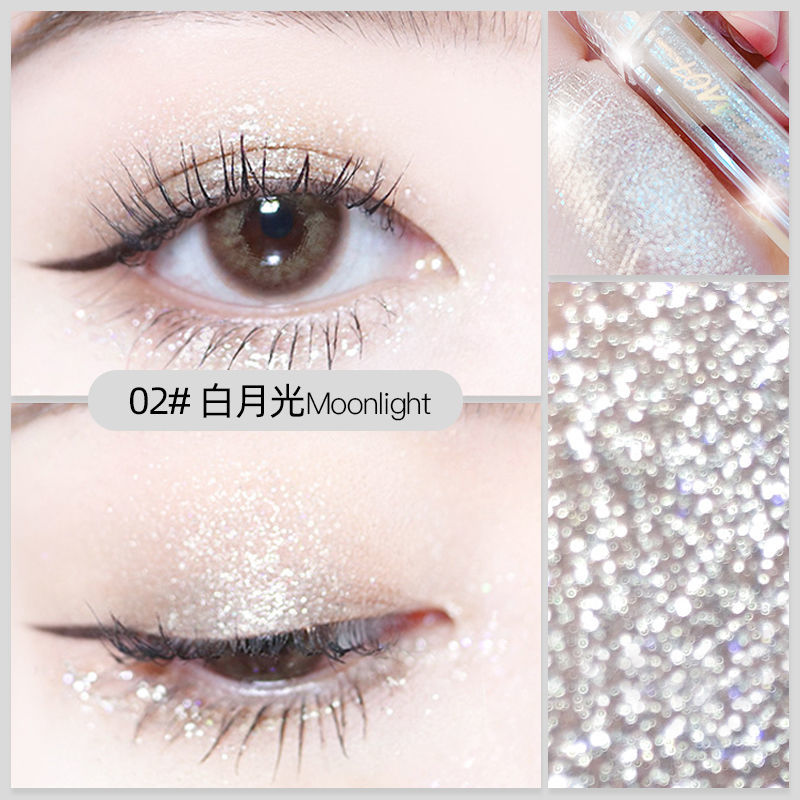 Akaro liquid eye shadow, shiny crystal, super flash, big sequins, monochrome, fine pink powder, unicorn, man, fish, Ji, student net red.