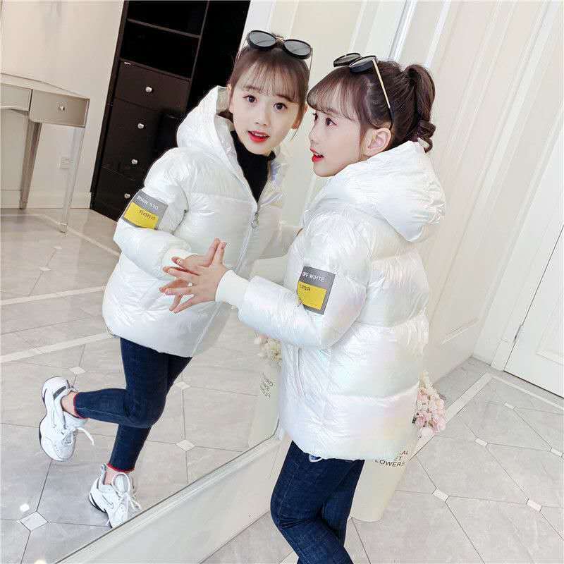 Tiktok, autumn and winter, children's down jacket, short clothes, short clothes, boys and girls, cotton padded clothes, baby, warm, and hooded new coat.
