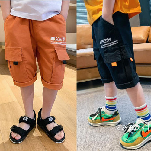 Boys' shorts summer wear new children's Capris middle and big children's casual pants