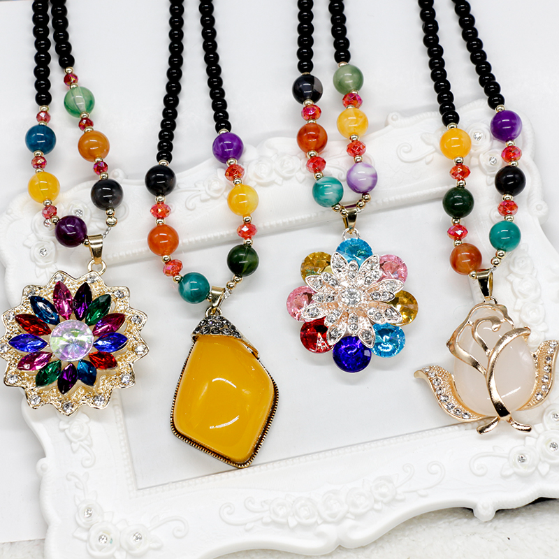New Korean sweater chain long and versatile Beaded autumn and winter pendants accessories accessories necklace women