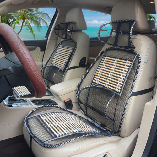 The car waist relies on the summer back to ventilate the cool pad the single car cushion the bamboo piece car uses the summer cool pad to protect the waist
