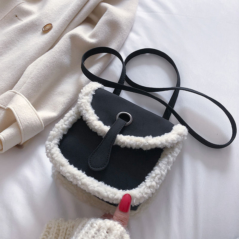Shangxin texture small bag foreign style women's bag autumn and winter new 2020 messenger bag women's versatile ins one shoulder hair bag