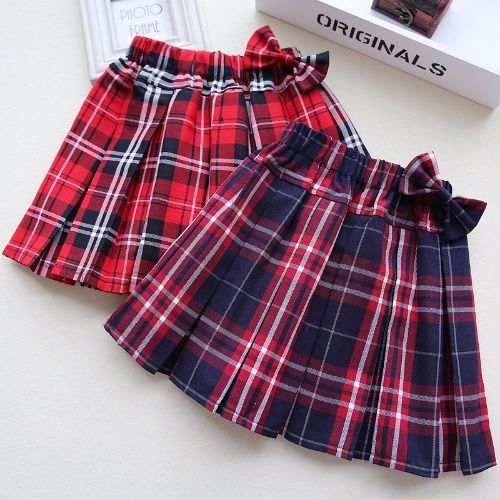 Children's dress girl skirt skirt skirt lady pleated skirt girl princess skirt performance dress spring and autumn plaid skirt children