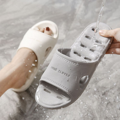 Buy one get one free bathroom slippers female summer home bath antiskid soft bottom indoor water leakage EVA cool slippers male