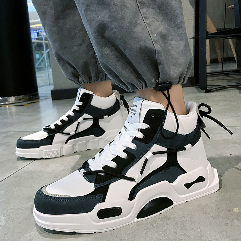 Autumn and winter men's shoes Korean fashion high top shoes men's versatile sports casual shoes male students' father's shoes heightening shoes