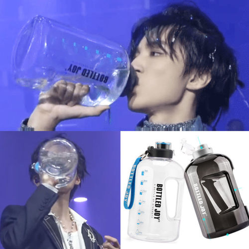 Wang Junkai and Du Haitao the same type of water cup super large capacity sports fitness water bottle outdoor water bottle