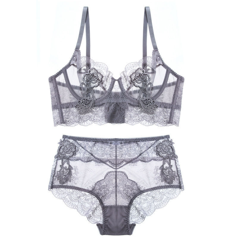 One piece / suit sexy lace, ultra-thin and minor adjustment, close breast, gathered underwear, women's large bra
