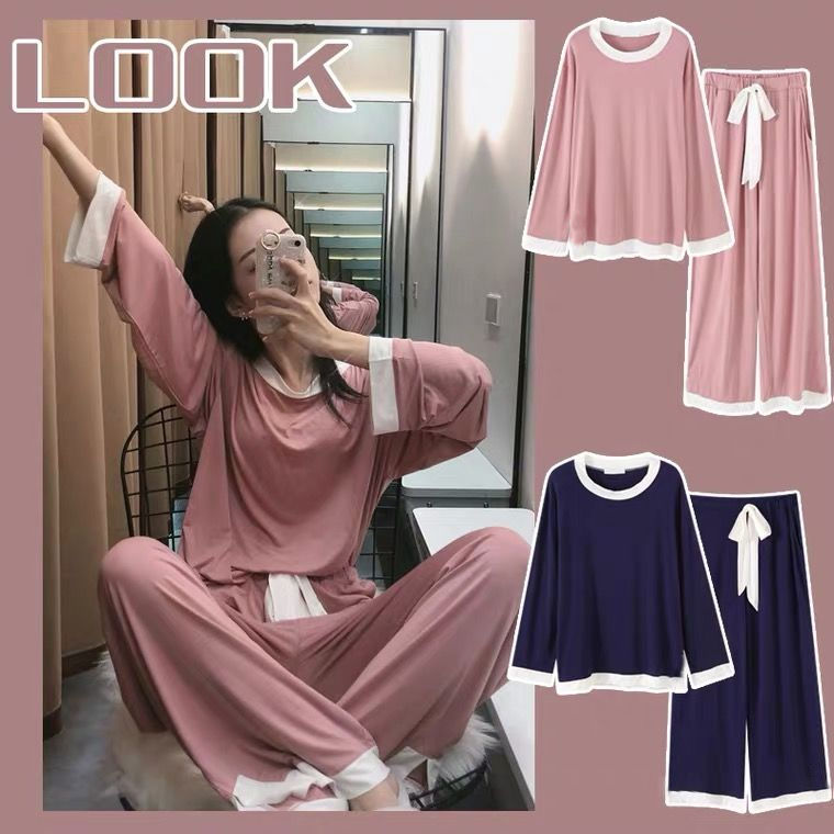 2020 new pajamas women autumn winter Korean version lovely students old style large cartoon long sleeve home wear suit NS