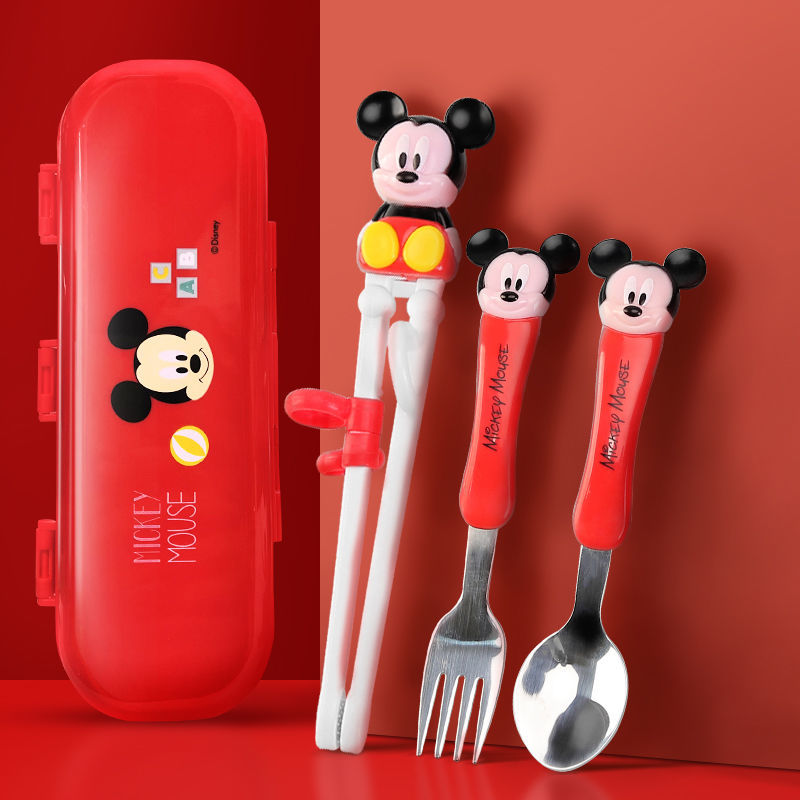 Children's chopsticks learning practice training chopsticks auxiliary artifact 2 3-year-old 5 Boys 6 babies spoon tableware set 4