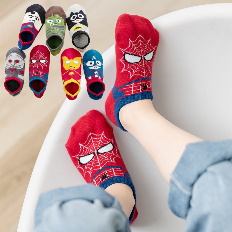 Children socks children men's cotton cartoon summer thin spring summer autumn children primary school boys children's boat socks