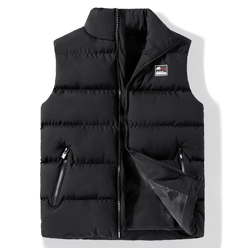 2020 new autumn and winter down cotton men's cotton clothes stand collar casual cotton vest loose thickened fashion cotton clothes trend