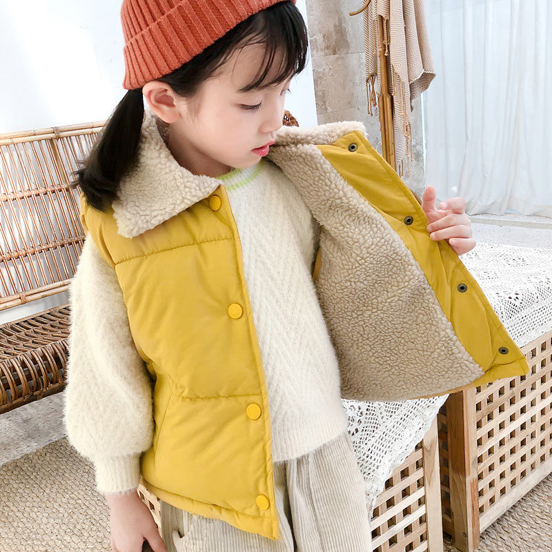 Children's down cotton vest for boys and girls in autumn and winter