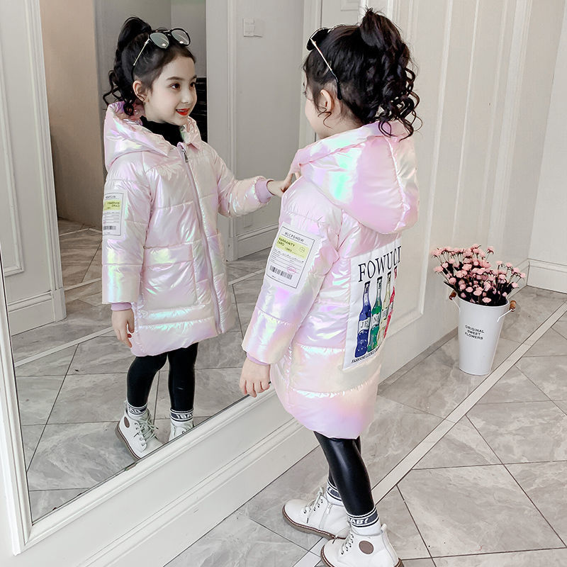 Girls' autumn and winter coat thickened foreign style children's clothing net