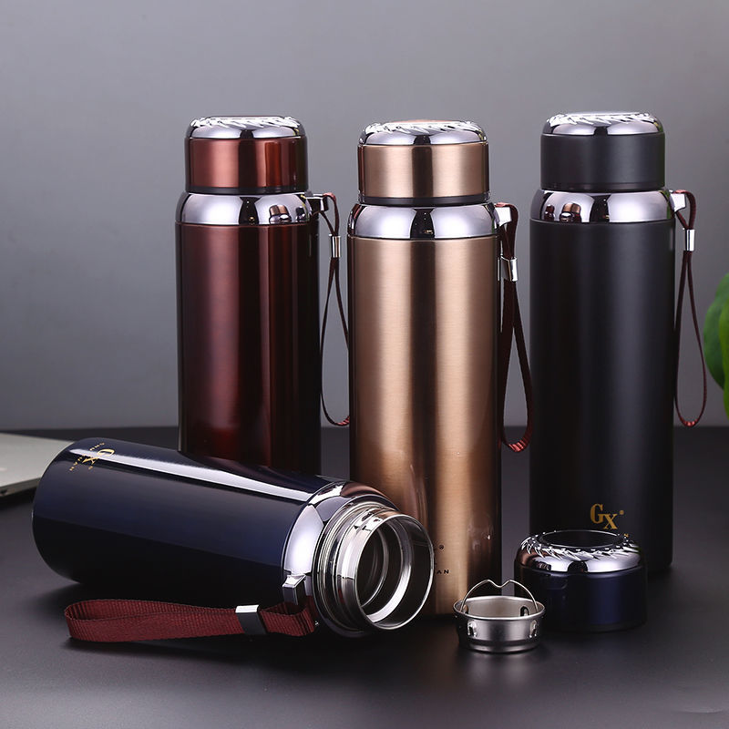 304 stainless steel heat preservation cup car portable water cup large capacity 600-800-1000ml male tea cup lettering