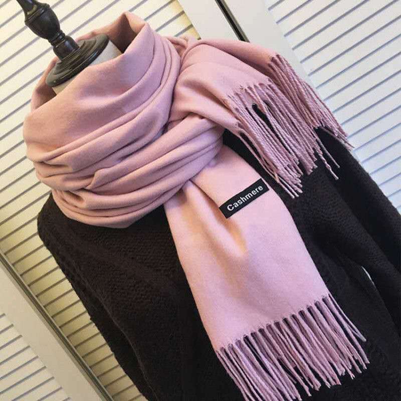 Imitation cashmere scarf for men and women autumn and winter Korean version thickened shawl versatile student dual use long solid color warm neck