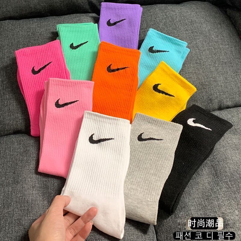 Ins socks children pure cotton medium stockings Korean version NK hook socks fashion men's and women's sports basketball high top stockings