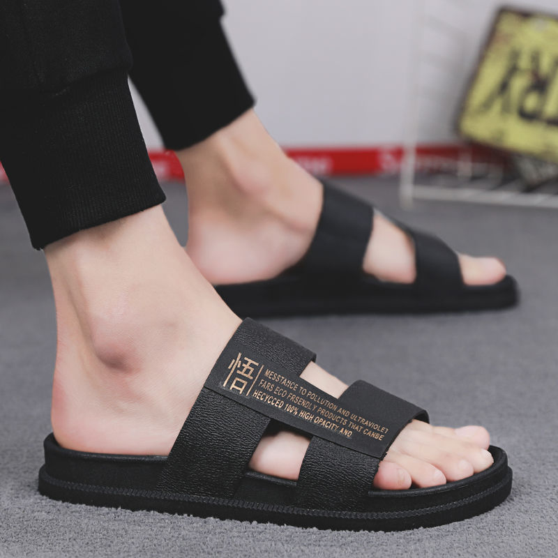 Slipper man summer outdoor antiskid cool slipper man wear-resistant one line slipper male versatile Fashion Sandal men's slipper