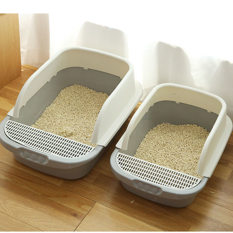 Cat litter basin full semi enclosed anti splash large and small kitten anti odor Cat Toilet cat litter basin deodorizing cat excrement Basin