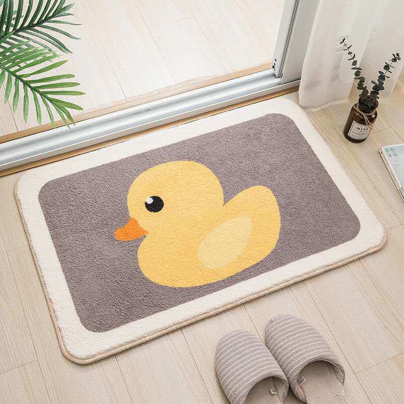 Cartoon floor mat toilet bathroom water absorption household toilet door toilet antiskid door mat bedroom carpet