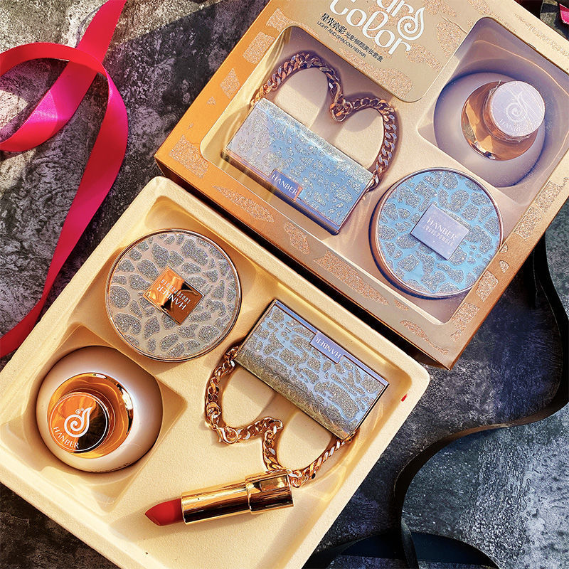 Li Jiaqi Qi recommends starry box set mushroom head air cushion BB Mascara lipstick, no decolor makeup set full set.
