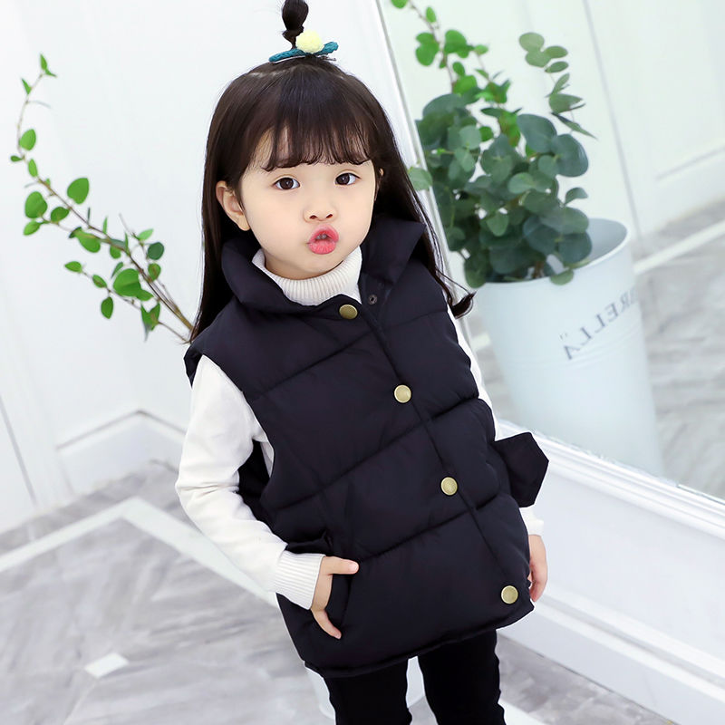 Children's down cotton vest in autumn and winter