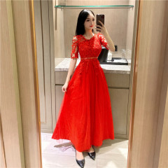 Real shot high waisted toasting dress, bridal wedding dress, long dress and long skirt