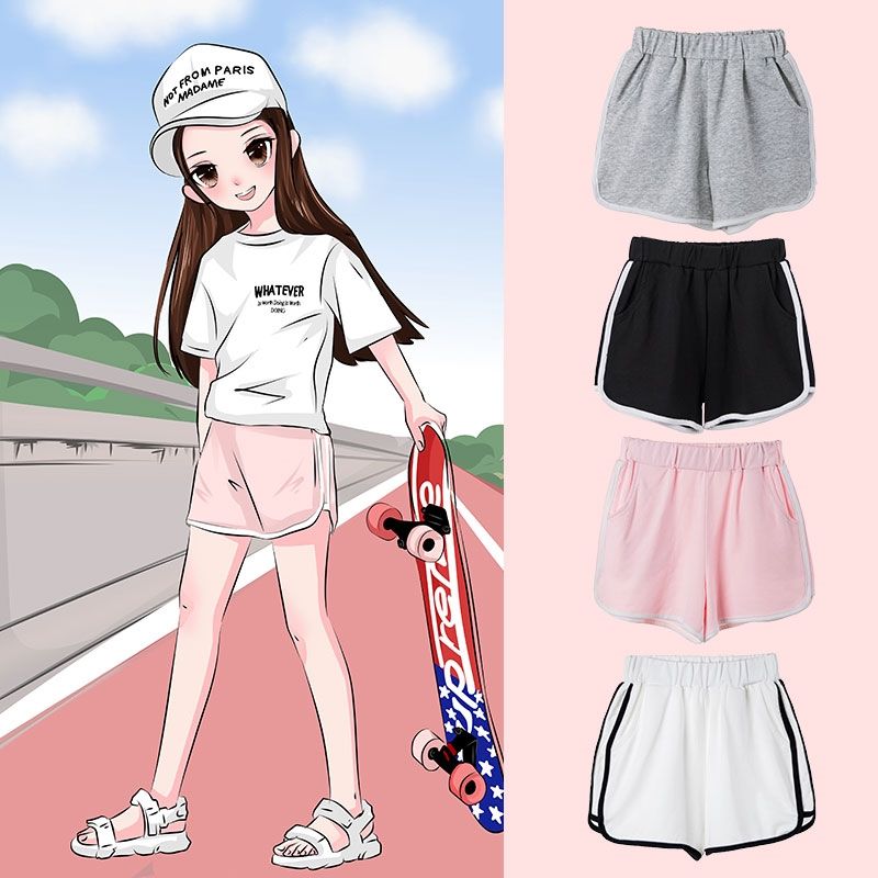 Girls' shorts wear versatile new children's summer leisure sports pants