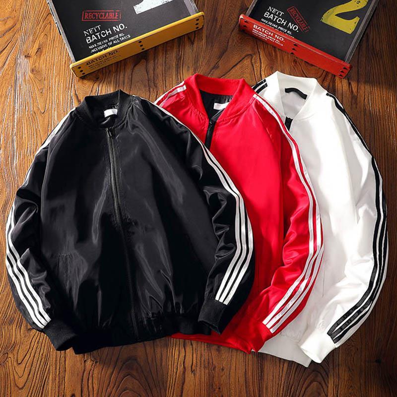 Autumn and winter coat men's thin cardigan coat black baseball uniform season boys' handsome versatile jacket student wear