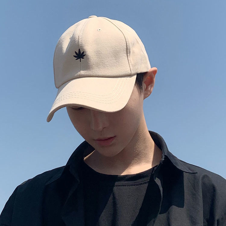 Baseball cap men's Korean version ins fashion brand sunshade breathable cap men's hat fashion new fashion Khaki summer