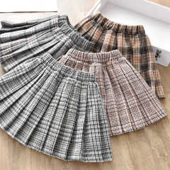 Girl's skirt autumn and winter new Korean style little girl pleated princess skirt children's Plaid Skirt